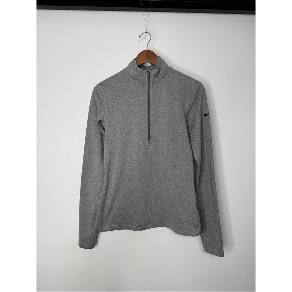 Nike Heather Gray Half-Zip Athletic Pullover Size Medium